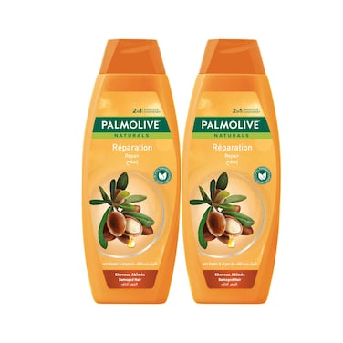 Palmolive Naturals Repair 2 In 1 Shampoo With Keratin &amp; Argan Oil 380mlx2 Pieces