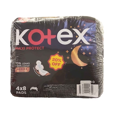 Kotex All Nighter Maxi 8 Pads x4 Pieces