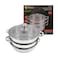 Kitchen JR Steamer Set 3 Tier Stainless Steel 30CM Casserole with Lid