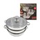 Kitchen JR Steamer Set 3 Tier Stainless Steel 30CM Casserole with Lid