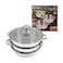 Kitchen JR Steamer Set 3 Tier Stainless Steel 28CM Casserole with Lid