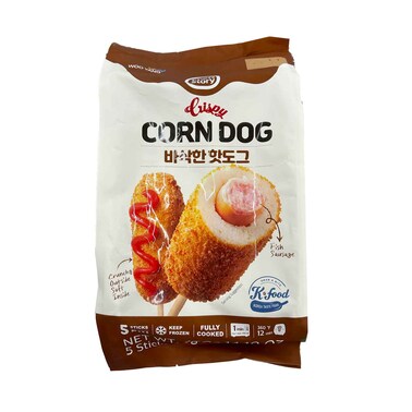 Woo Yang Chef Story Crispy Original Corn Dog 80gx5 Pieces