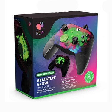 Pdp Gaming Advanced Wired Controller Xbox Space Dust Rematch Glow In The Dark