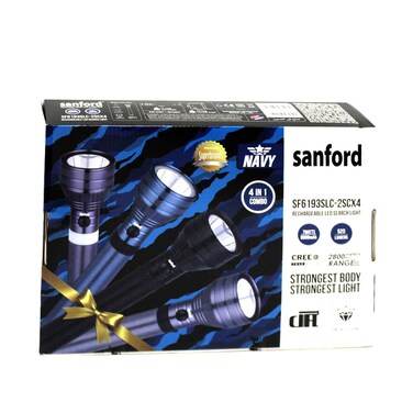 Sanford Rechargeable Led Flash Light 4 In 1 Combo