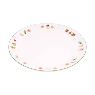Festive Porcelain 26.5cm Plate Rim Grn