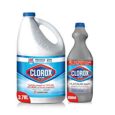 Clorox Bleach 3.78L + Clorox Platinum 950ml