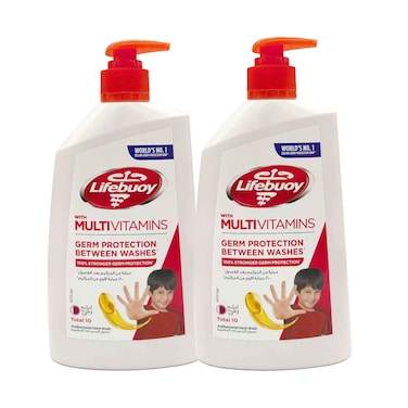 Lifebuoy Antibacterial Handwash Total 10 With Multivitamins 450mlx2 Pieces