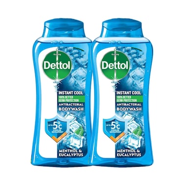 Dettol Cool Shower Gel &amp; Body Wash Menthol &amp; Eucalyptus Scent 250mlx2 pieces
