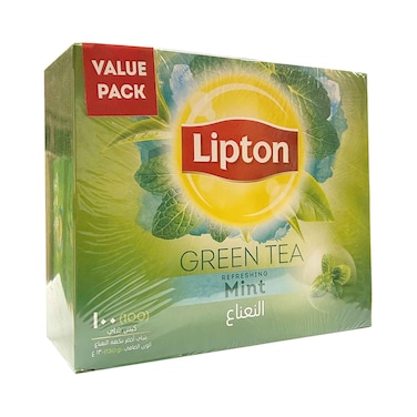 شاي ليبتون الأخضر بنكهة النعناع 130 جرام