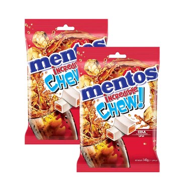 Mentos Incredible Chew Cola Flavour 140gx2 Pieces