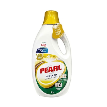 Pearl Laundry Detergent Power Gel Automatic Jasmine &amp; Vanilla 3L