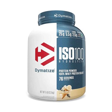 Dymatize ISO 100 Hydrolyzed Protein Powder 100% Whey Protein Isolate 76 Servings Gourmet Vanila 2.3kg