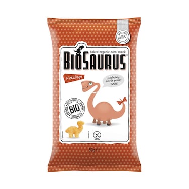 Mclloyd's BioSaurus Baked Organic Potato Snack&nbsp;With Ketchup 50g