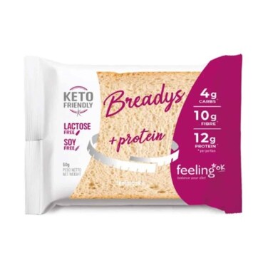 Feeling Ok Keto Friendly Breadys Protein Toast 50g