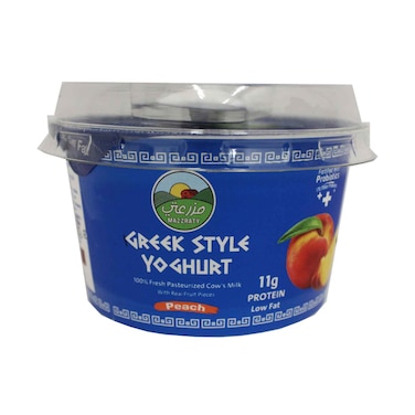 مزارتي زبادي يوناني قليل الدسم بنكهة الخوخ 170غ