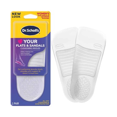 Dr. Scholl'S Cushioning Insoles Love Your Flats &amp; Sandals Shoe Size 6-10, For Women 1Pair