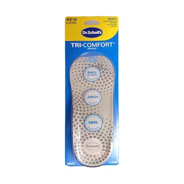 Dr. Scholl'S Tri-Comfort Insoles For Heel, Arch &amp; Ball Of Foot Shoe Size 8-14, For Men 1Pair