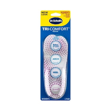 Dr. Scholl'S Tri-Comfort Insoles For Heel, Arch &amp; Ball Of Foot Shoe Size 6-10, For Women 1Pair