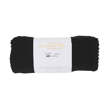 Rib Scarf Black