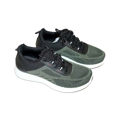 مجموعة لا للأحذية الرياضية الرجالية باللون الأخضر العسكري