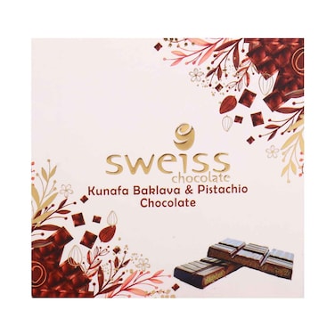 Sweiss Kunafa Baklava &amp; Pistachio Chocolate Bar 100g