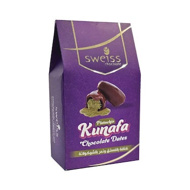 Sweiss Chocolate Pestachio Kunafa Chocolate Dates 250g