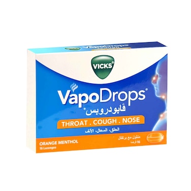 Vicks VapoDrops Orange Menthol 16lozenges