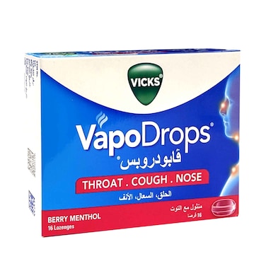 Vicks VapoDrops Berry Menthol 16lozenges