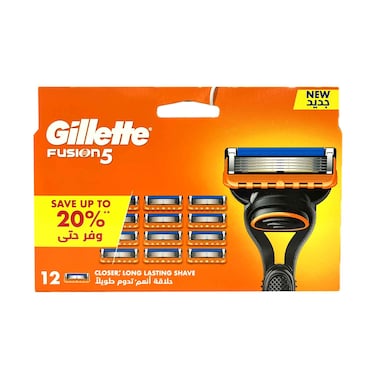 Gillette Fusion5 Closer Long Lasting Shave 12 Blades