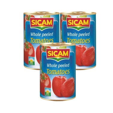 Sicam Whole Peeled Tomatoes 400gx3 Pieces