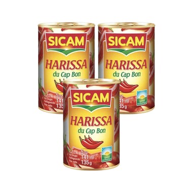Sicam Harissa Du Cap Bon 135gx3 Pieces