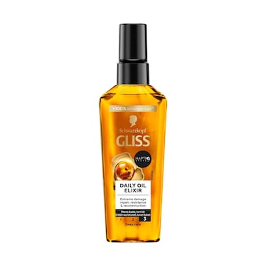 Schwarzkopf Gliss Hair Oil  Daily Oil Elixir Extreme Damage Repair For Heavily Damaged &amp; Dry Hair 75ml