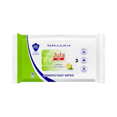 Jula Disinfectants Wipes Lemon Perfumed 35 Wipes