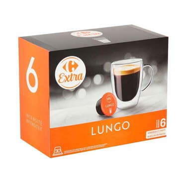 Carrefour Coffee Capsules Lungo N6 30x6.5g