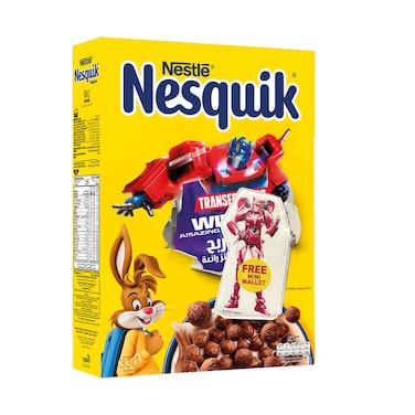 Nestle Nesquik Chocolate Cereal 375g + Free Mini Wallet