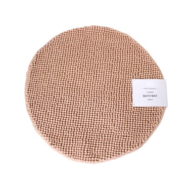 La Collection Bath Mat Round Beige D53cm