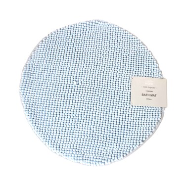 سجادة حمام دائرية زرقاء من مجموعة لا كوليكشن، قطرها 53 سم