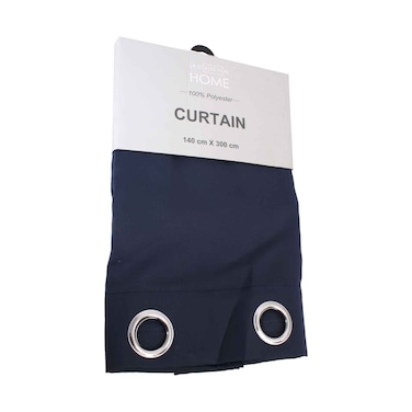 ستارة من مجموعة لا كوليكشن، مصنوعة من البوليستر بنسبة 100%، لون كحلي، مقاس 140 سم × 300 سم