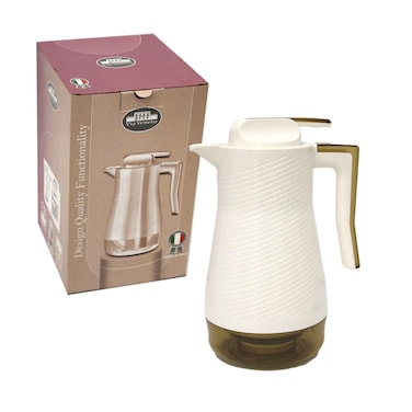 Via Veneto Vacuum Flask 1 Liter White Amber