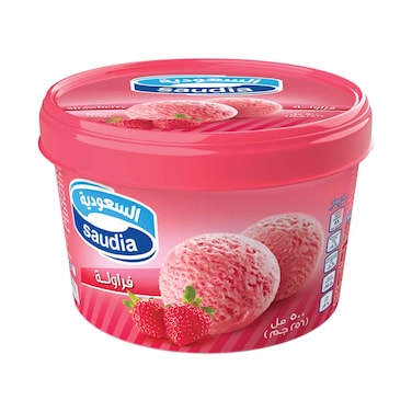 السعودية آيس كريم فراولة 500 مل