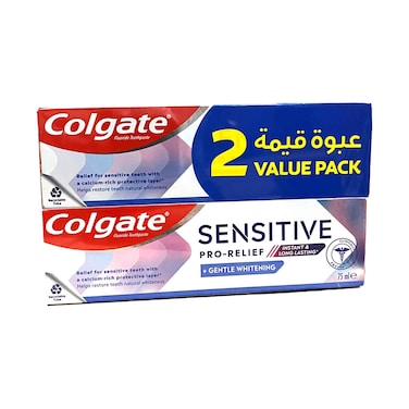 Colgate Toothpaste Sensitive + Gentle Whitening 75mlx2 Pieces