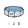 (رسوم توصيل/تركيب إضافية من الموردين خارج الدوحة)مجموعة مسبح بست واي ستيل برو ماكس 3.66×1.00 متر رقم 56418