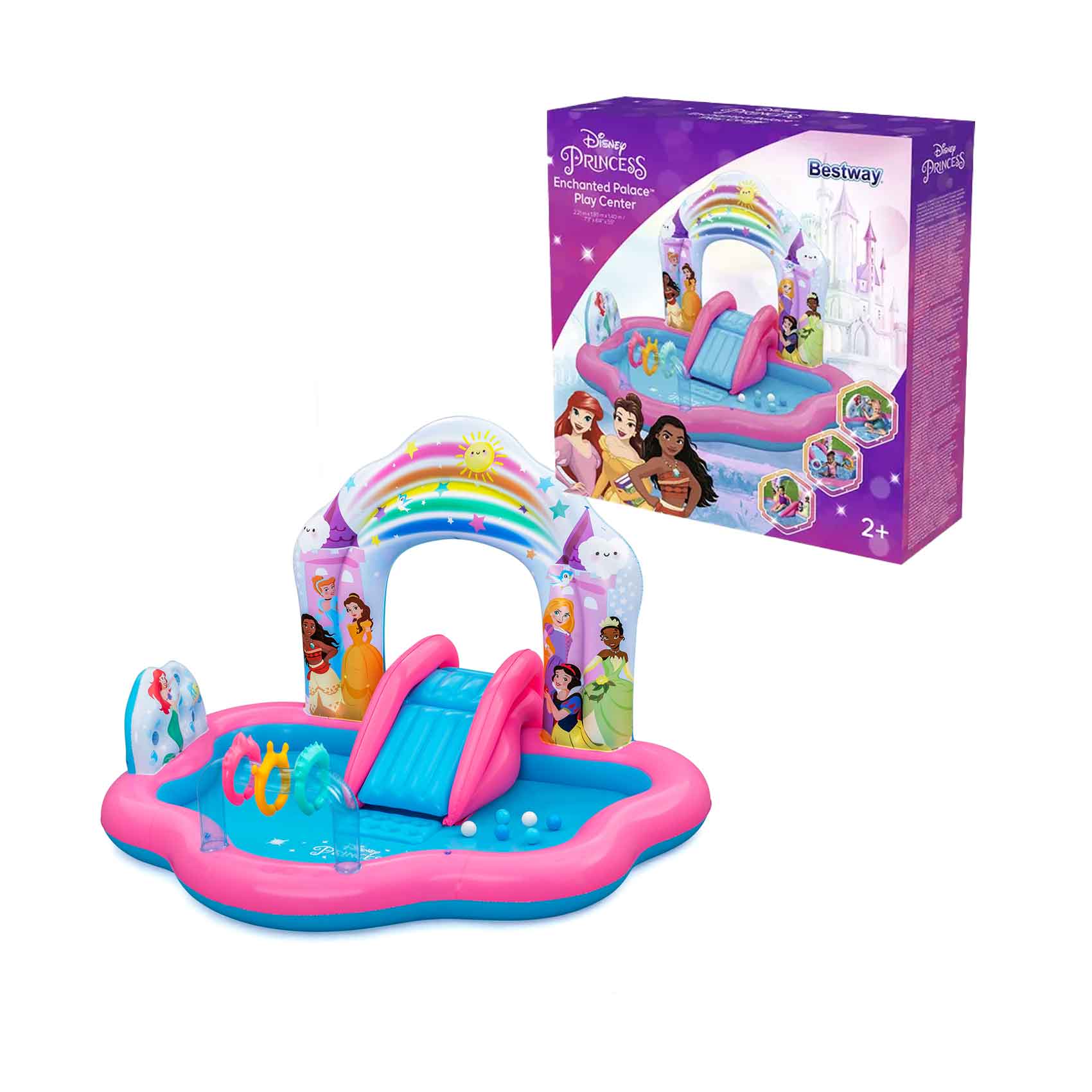 Bestway Disney Princess Enchanted Palace Play Center 2.21x1.93mx1.40m