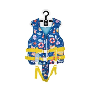 Supreme Sports Life Jacket Printed Large Size Blue