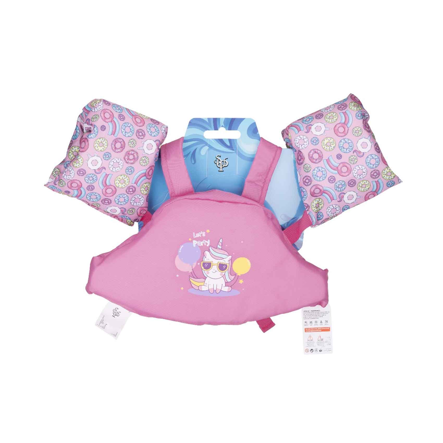 Supreme Kids Life Jacket Printed Medium Size Pink