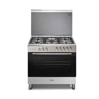 Ilve 5 Gas Cooker Black Glass Oven Door SO 296.50 90x60cm (Plus Extra 50 Qr Supplier's Delivery Charge Outside Doha)