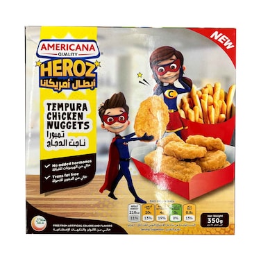 أمريكانا هيروز تمبورا ناجتس الدجاج 350 جرام