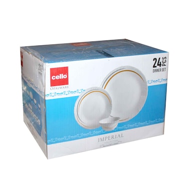 Cello Dinner Set Imperial Collection 24 Pieces Assorted