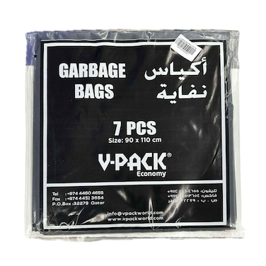 V-Pack Economy Garbage Bags Size 90x110 7 Pieces