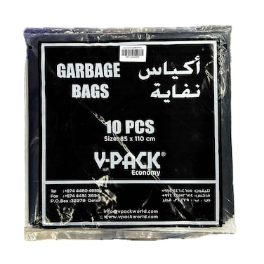 V-Pack Ecomony Garbage Bags Size 85x110cm 10 Pieces